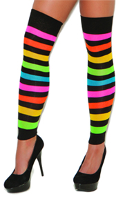 Striped Neon Leg Warmers